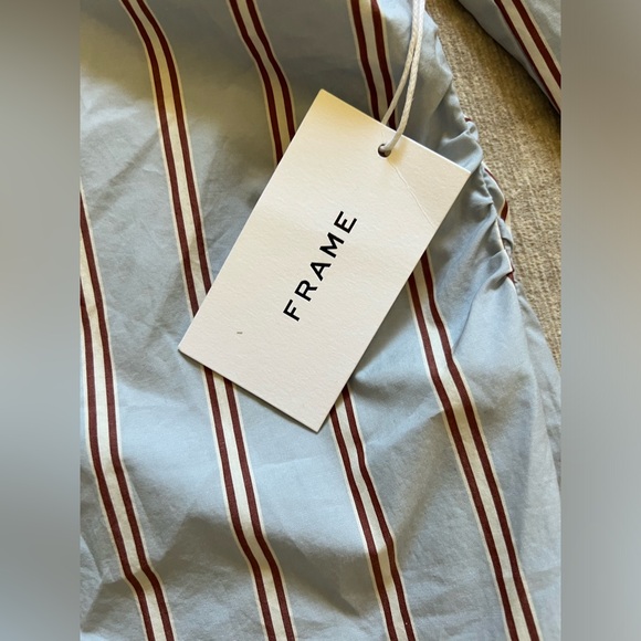 FRAME Cinched Poplin Long sleeve Striped - Picture 7 of 10